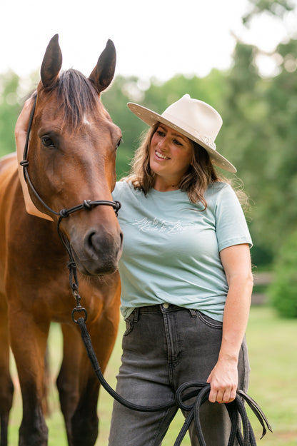 Live to Ride Tee: Sea Spray Blue (Ladies)