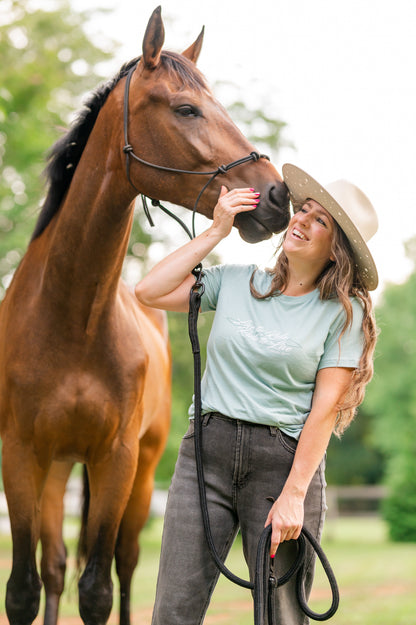 Live to Ride Tee: Sea Spray Blue (Ladies)