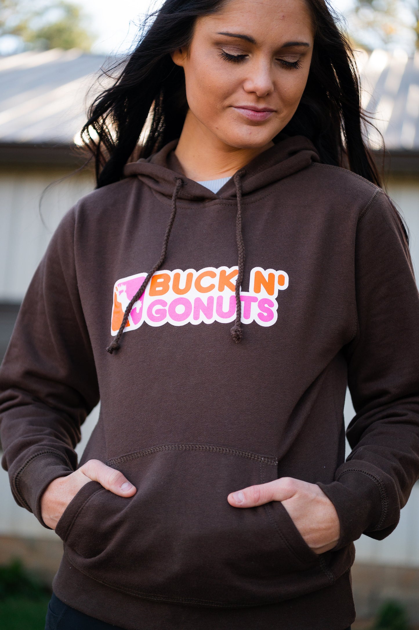 Buck N' Go Nuts Hoodie: Ladies