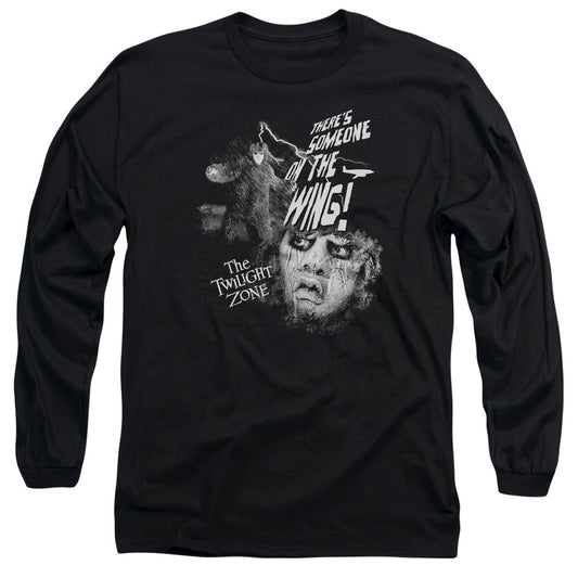 Twilight Zone Someone On The Wing Mens Long Sleeve Shirt Black Officially Licensed
