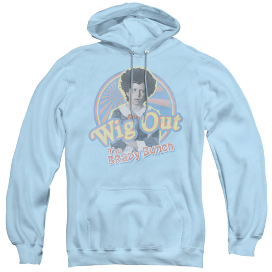 Brady Bunch Wig Out Mens Hoodie Light Blue Officially Licensed