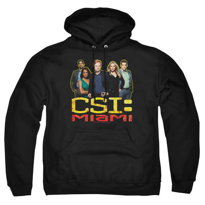 Csi Miami The Cast In Black Mens Hoodie Black Officially Licensed