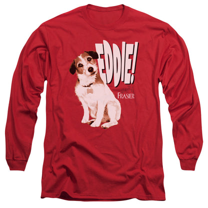 Frasier Eddie Mens Long Sleeve Shirt Red Officially Licensed Officially Licensed