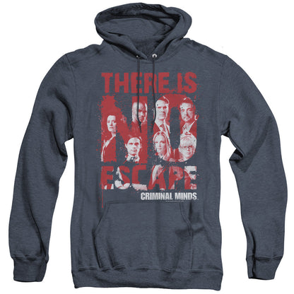 Criminal Minds No Escape Mens Heather Hoodie Navy Officially Licensed