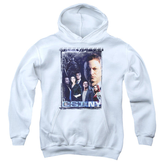 Csi Ny Watchful Eye Kids Youth Hoodie White Officially Licensed