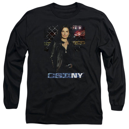 Csi Ny Jo Mens Long Sleeve Shirt Black Officially Licensed Officially Licensed