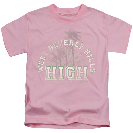 90210 West Beverly Hills High Juvenile Kids Youth T Shirt Pink Officially Licensed