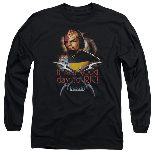 Star Trek Good Day To Die Mens Long Sleeve Shirt Black Officially Licensed Officially Licensed