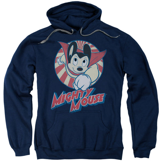 Mighty Mouse the One the Only Mens Hoodie Navy Blue Officially Licensed