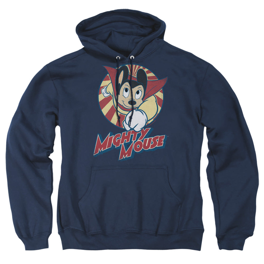 Mighty Mouse The One The Only Mens Hoodie Navy Officially Licensed