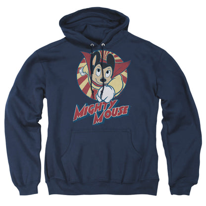 Mighty Mouse The One The Only Mens Hoodie Navy Officially Licensed
