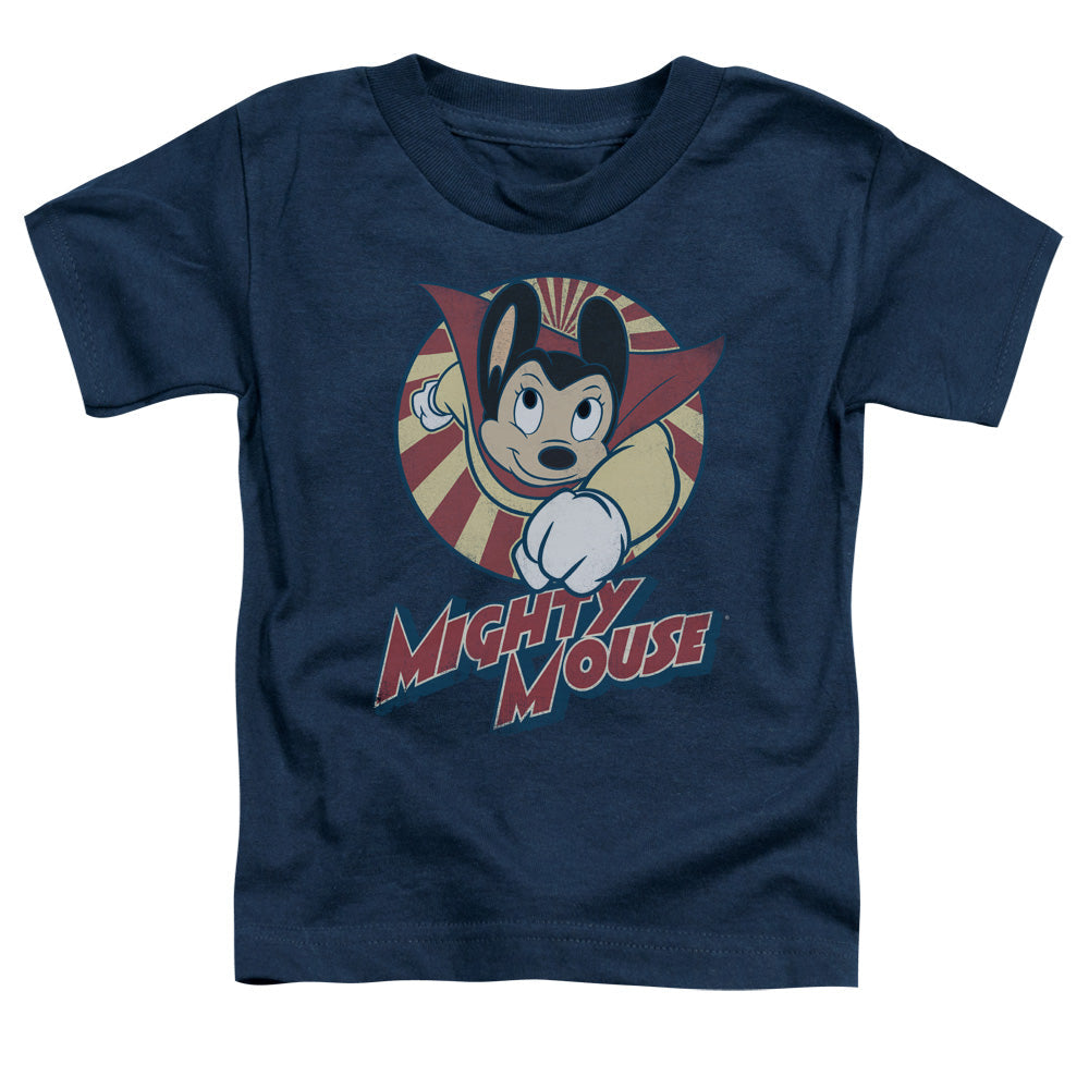 Mighty Mouse the One the Only Toddler Kids Youth T Shirt Navy Blue Officially Licensed