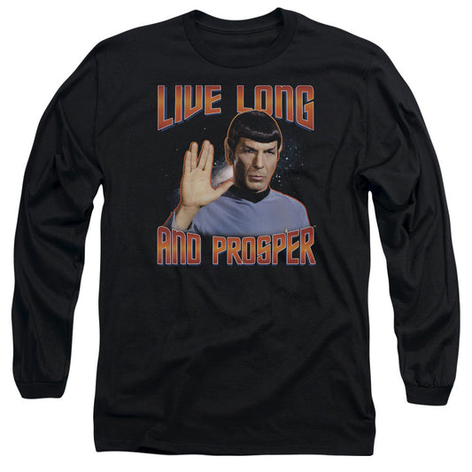 St Original Live Long And Prosper Mens Long Sleeve Shirt Black Officially Licensed Officially Licensed