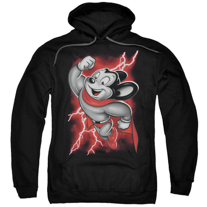 Mighty Mouse Mighty Storm Mens Hoodie Black Officially Licensed