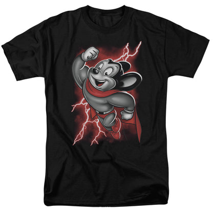 Mighty Mouse Mighty Storm Mens T Shirt Black Officially Licensed