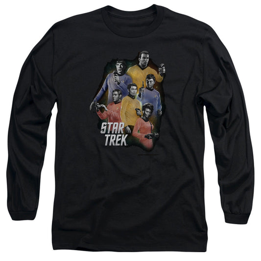 Star Trek Galaxy Glow Mens Long Sleeve Shirt Black Officially Licensed Officially Licensed