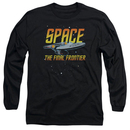 Star Trek Space Mens Long Sleeve Shirt Black Officially Licensed Officially Licensed