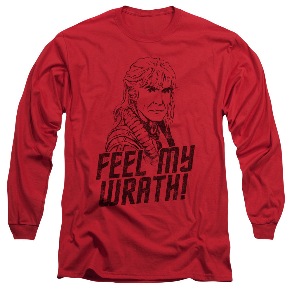 Star Trek My Wrath Mens Long Sleeve Shirt Red Officially Licensed Officially Licensed