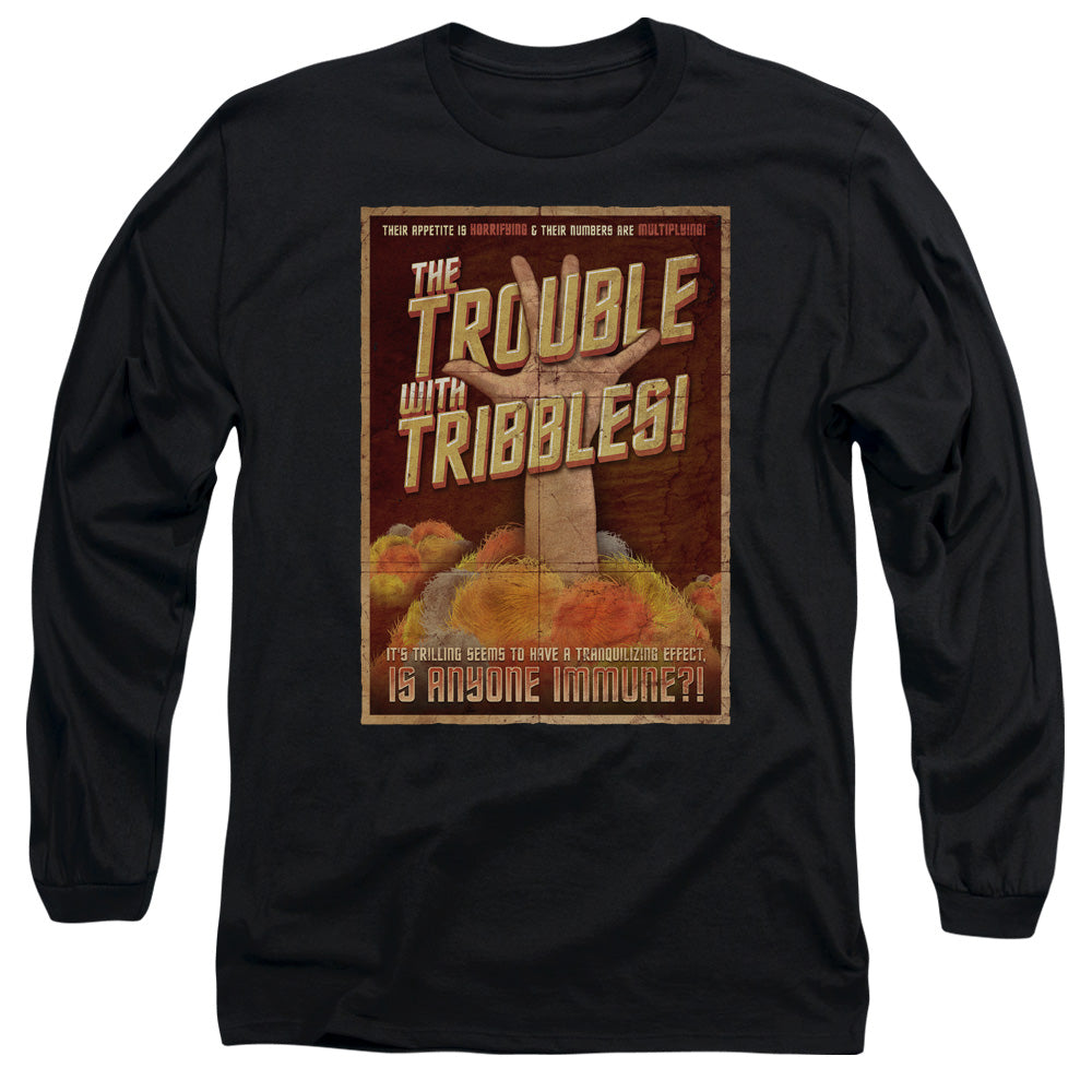 Star Trek Tribbles: The Movie Mens Long Sleeve Shirt Black Officially Licensed