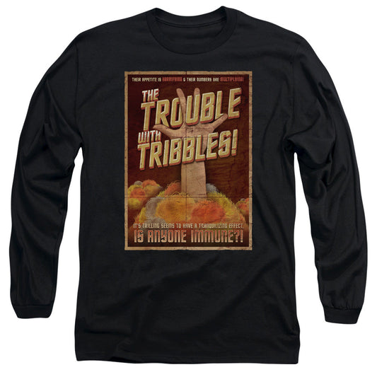 Star Trek Tribbles: The Movie Mens Long Sleeve Shirt Black Officially Licensed
