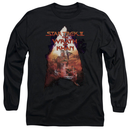 Star Trek Twok Poster Mens Long Sleeve Shirt Black Officially Licensed