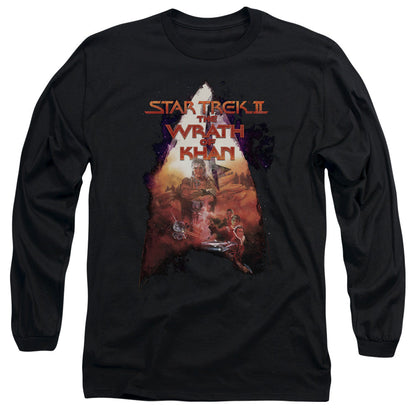 Star Trek Twok Poster Mens Long Sleeve Shirt Black Officially Licensed