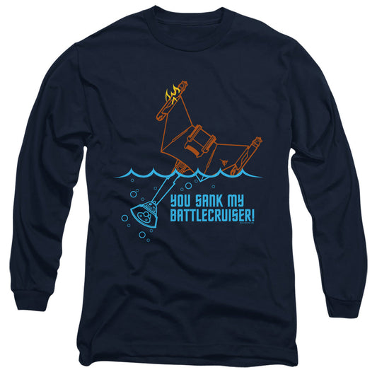 Star Trek Battlecruiser Mens Long Sleeve Shirt Navy Officially Licensed Officially Licensed