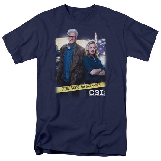 Csi Do Not Cross Mens T Shirt Navy Officially Licensed