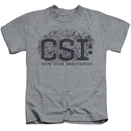 Csi Distressed Logo Juvenile Kids Youth T Shirt Athletic Heather Officially Licensed