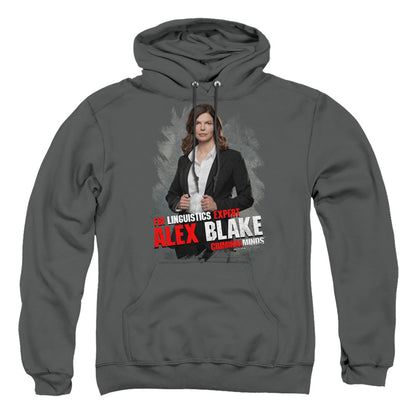Criminal Minds Alex Blake Mens Hoodie Charcoal Officially Licensed