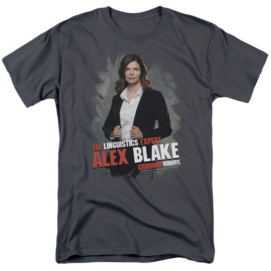 Criminal Minds Alex Blake Mens T Shirt Charcoal Officially Licensed