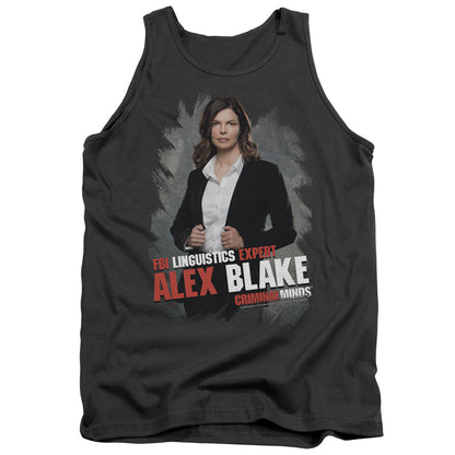 Criminal Minds Alex Blake Mens Tank Top Shirt Charcoal Officially Licensed