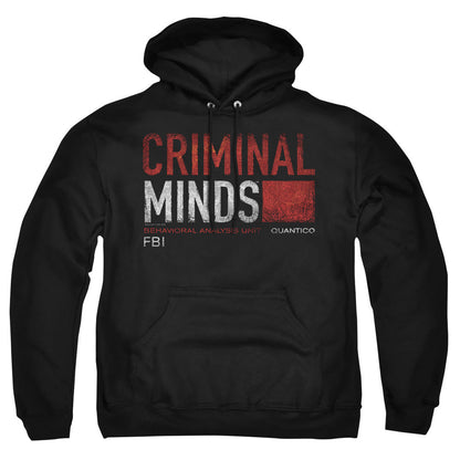 Criminal Minds Title Card Mens Hoodie Black Officially Licensed