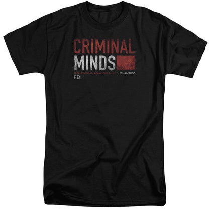 Criminal Minds Title Card Mens Tall T Shirt Black Officially Licensed