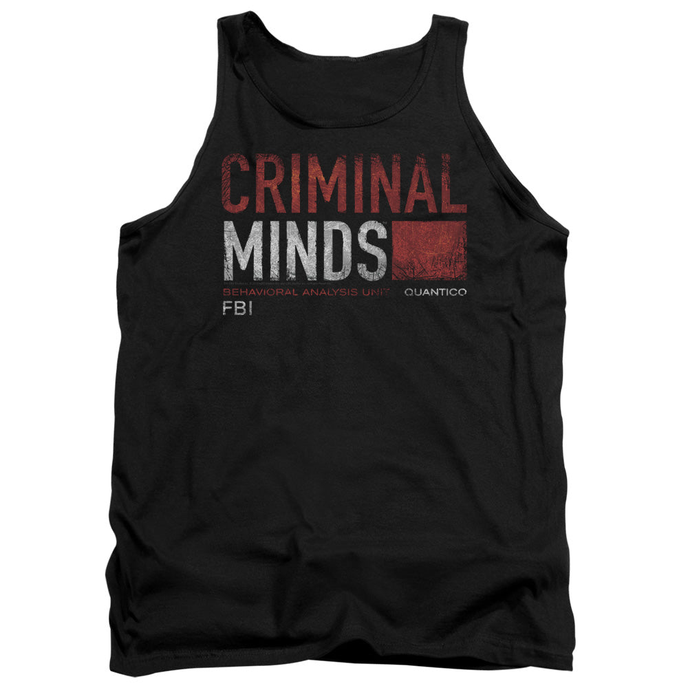 Criminal Minds Title Card Mens Tank Top Shirt Black Officially Licensed