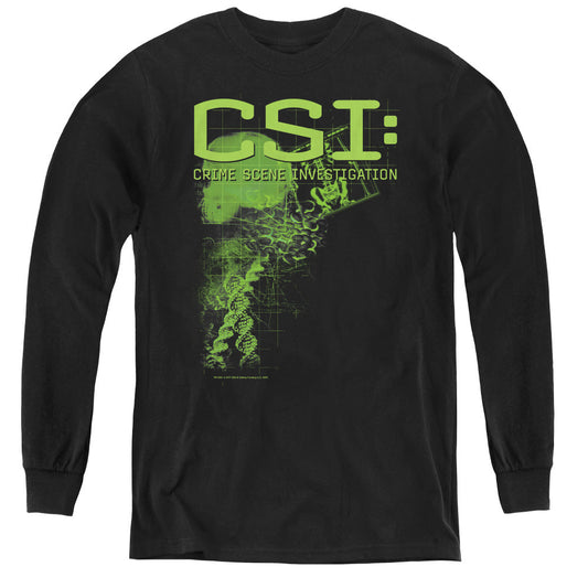 Csi Evidence Long Sleeve Kids Youth T Shirt Black Officially Licensed