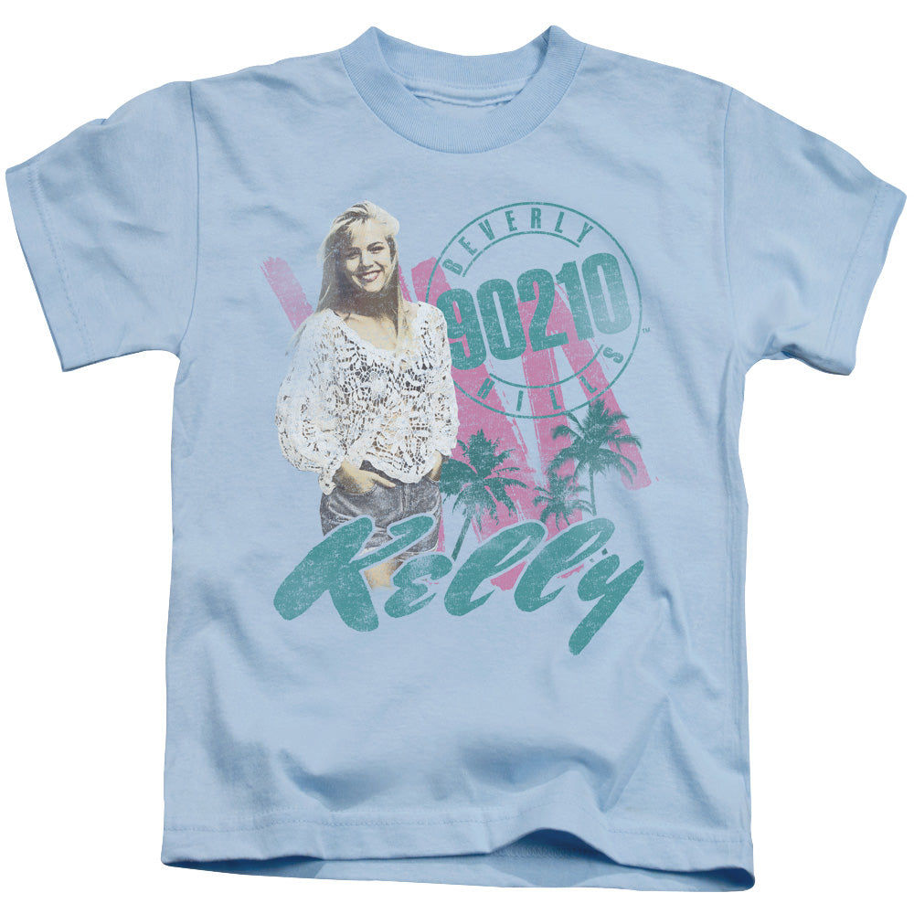90210 Kelly Vintage Juvenile Kids Youth T Shirt Light Blue Officially Licensed