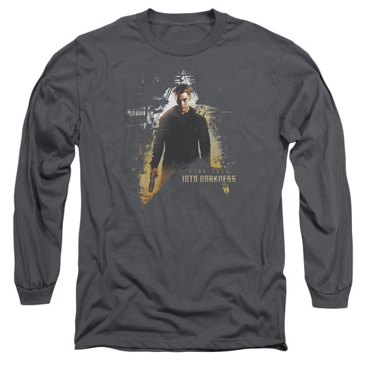 Star Trek Dark Hero Mens Long Sleeve Shirt Charcoal Officially Licensed Officially Licensed