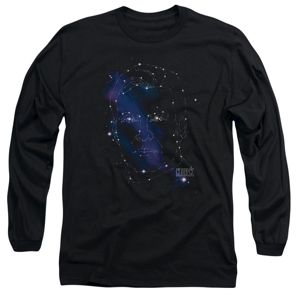 Star Trek Kirk Constellations Mens Long Sleeve Shirt Black Officially Licensed Officially Licensed