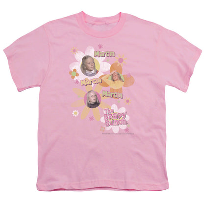 Brady Bunch Marcia Marcia Marcia Kids Youth T Shirt Pink Officially Licensed