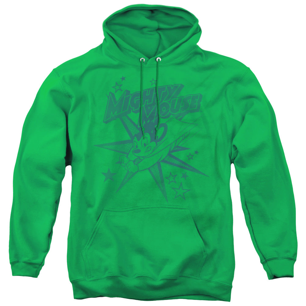 Mighty Mouse Mighty Mouse Mens Hoodie Kelly Green Officially Licensed
