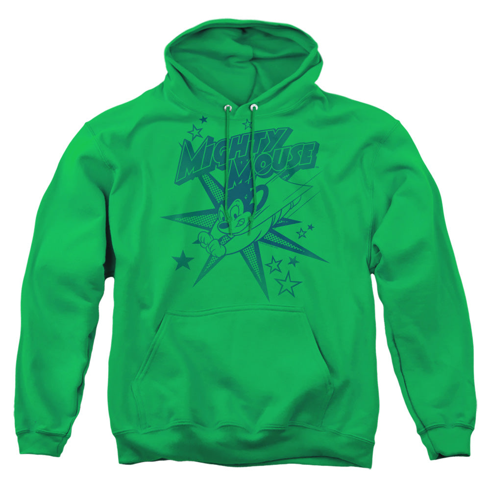 Mighty Mouse Mighty Mouse Mens Hoodie Kelly Green Officially Licensed