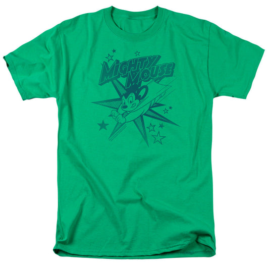 Mighty Mouse Mighty Mouse Mens T Shirt Kelly Green Officially Licensed