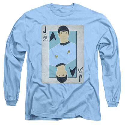 Star Trek Tos Jack Mens Long Sleeve Shirt Carolina Blue Officially Licensed