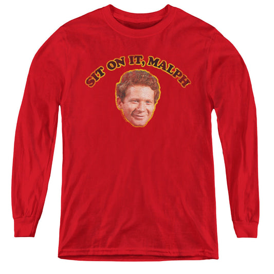 Happy Days Sit on It Malph Long Sleeve Kids Youth T Shirt Red Officially Licensed