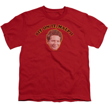 Happy Days Sit on It Malph Kids Youth T Shirt Red Officially Licensed