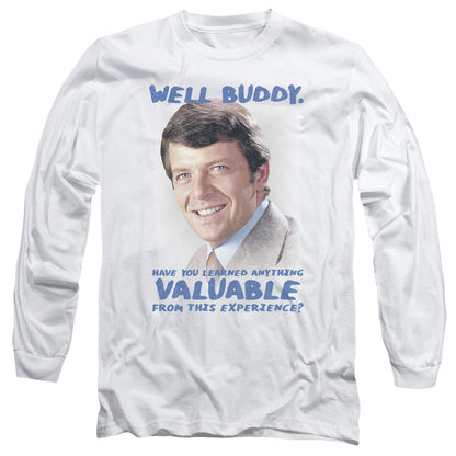Brady Bunch Buddy Mens Long Sleeve Shirt White Officially Licensed Officially Licensed