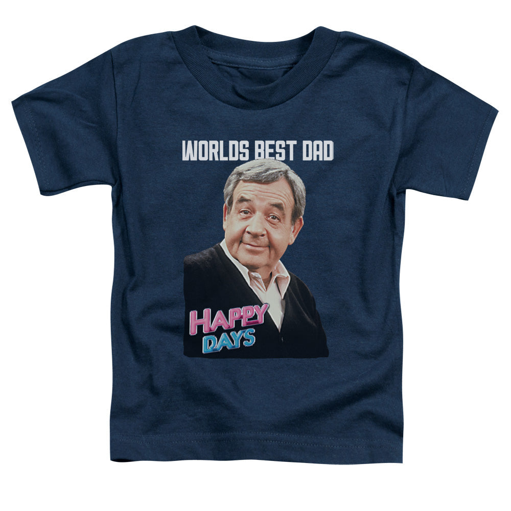 Happy Days Best Dad Toddler Kids Youth T Shirt Navy Officially Licensed