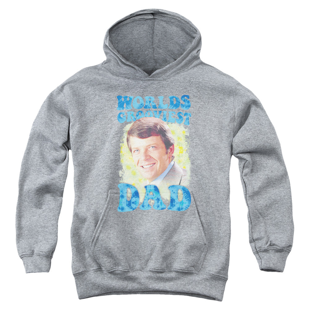 Brady Bunch Worlds Grooviest Kids Youth Hoodie Heather Officially Licensed