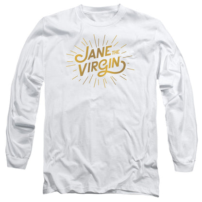Jane The Virgin Golden Logo Mens Long Sleeve Shirt White Officially Licensed Officially Licensed